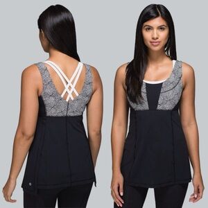Lululemon Athletica Black and White Tank Top
